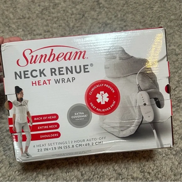 Sunbeam Neck Renue Heat Wrap - White - Picture 2 of 4